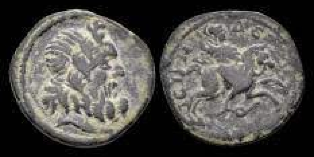 Pisidia Isinda Time of the Antonines AE20 horseman galloping right