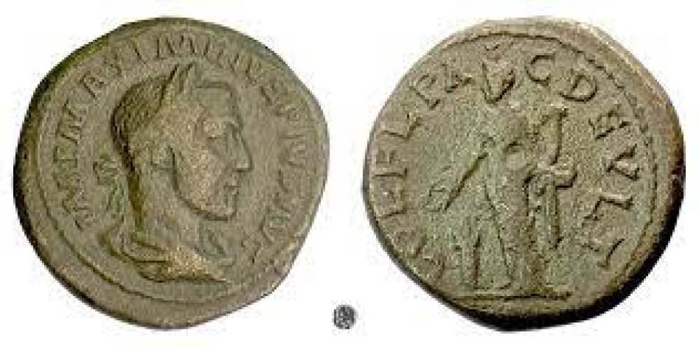 Maximinus I, THRACE, Deultum. AE 24. Concordia