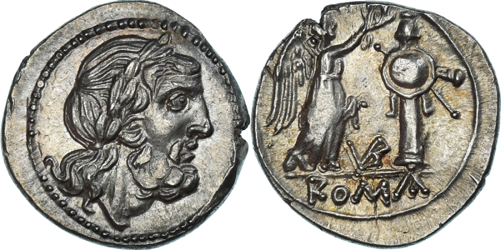 Anonymous, Victoriatus, 211-208 BC, Uncertain Mint,