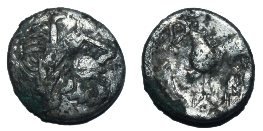 Ancient Celtic Danube silver Drachm – 1. Cent. BC – VF