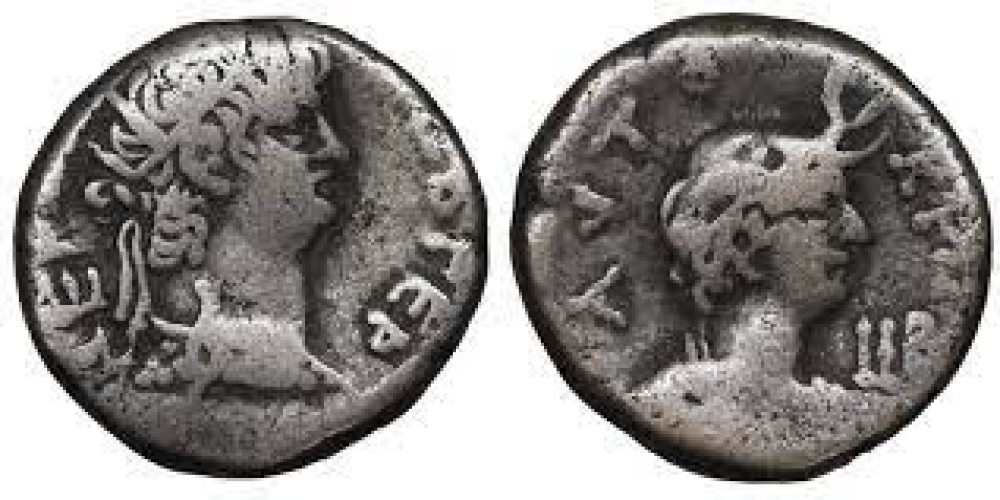 Nero (54-68 AD). Billon Tetradrachm. 14,55 gr. – 23.8 mm. Alexandria, Egypt. Obv.