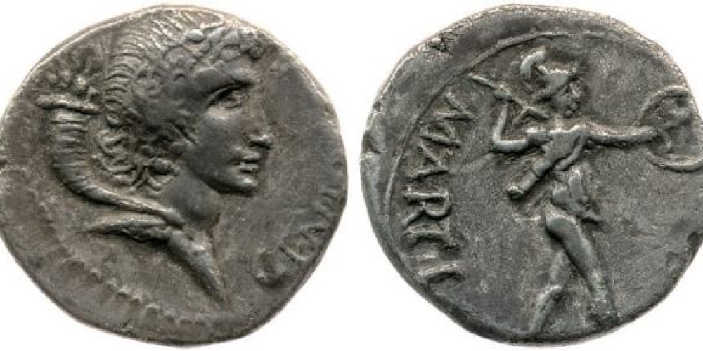 AR Denarius. Spanish mint. Civil Wars