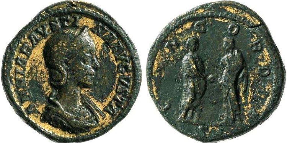 Annia Faustina, AE Sestertius. Struck under Elagabalus