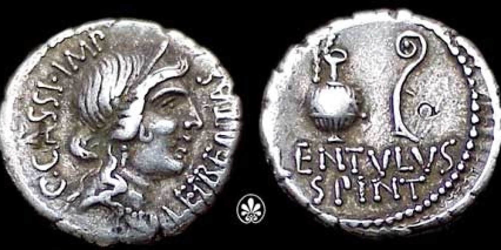 Cassius. Denarius.