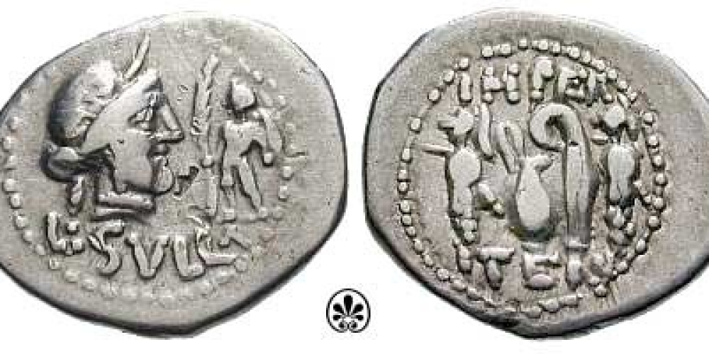 L. Sulla. Denarius. Venus and Cupid