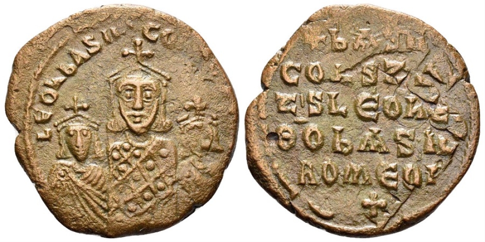 Basil I the Macedonian, with Constantine and Leo VI