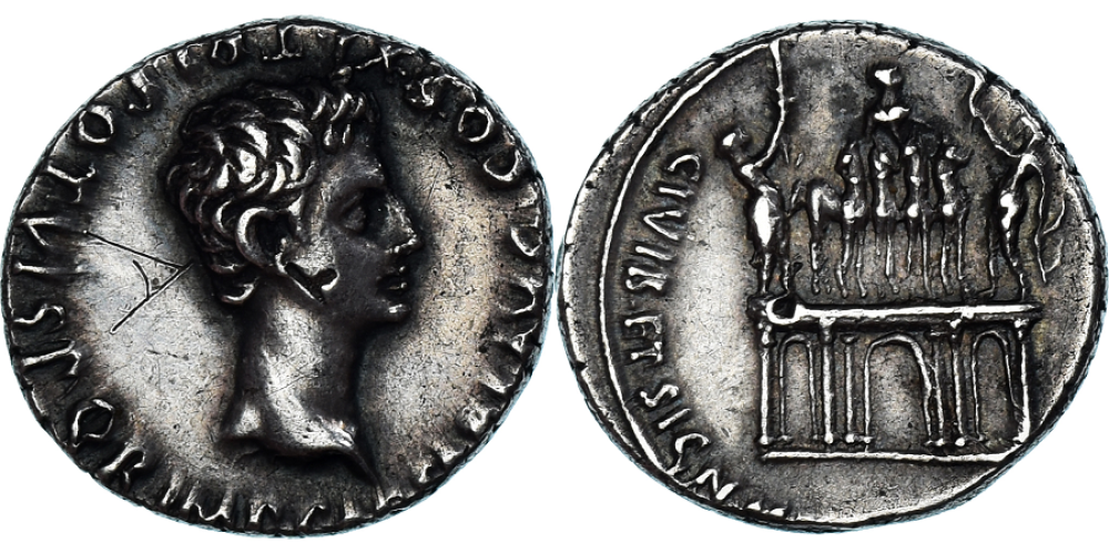 Augustus, Denarius, 27 BC-AD 14, Colonia Patricia