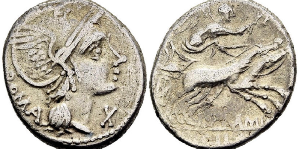 Roman Republic Denarius Lucius Flaminius Chilo