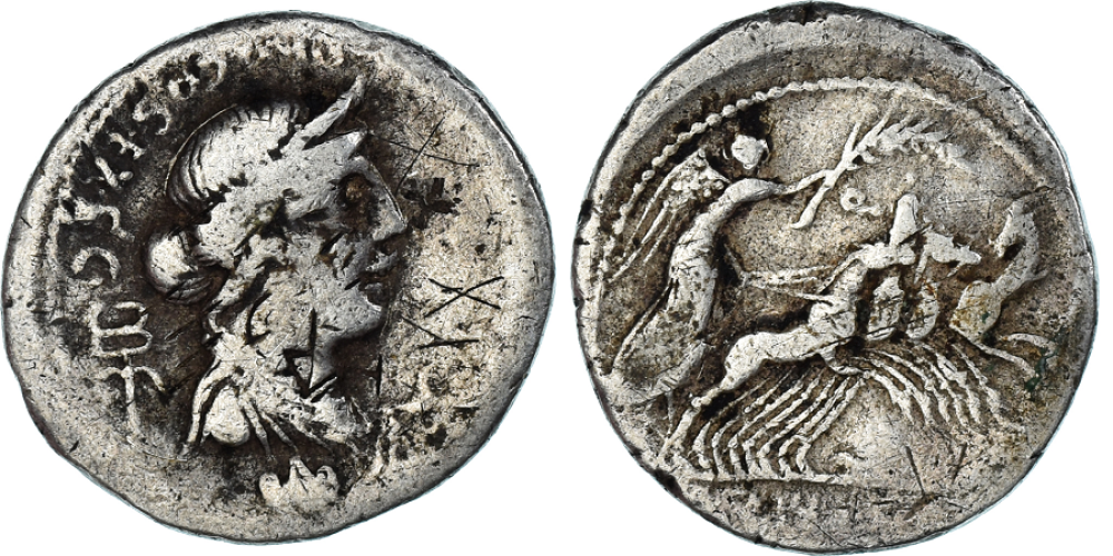 Fabia, Denarius, 82-81 BC, Rome, Countermark